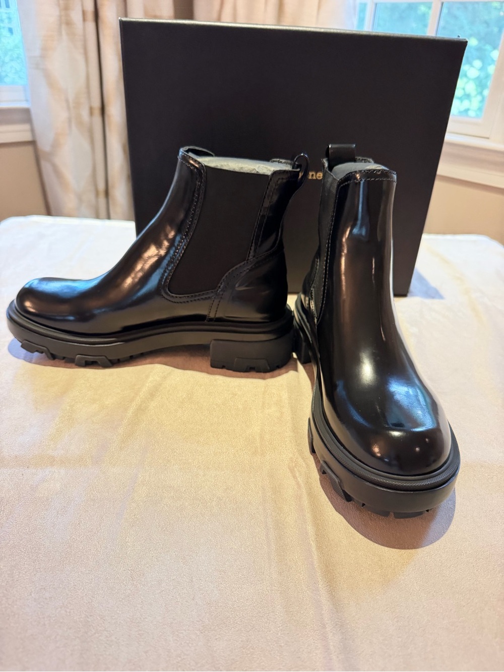 Rag & Bone Shaye Lug Sole Chelsea Boot in Black - Picture 4 of 6